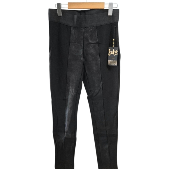Suko Jeans Mid-Rise Black Leggings Size 6 - Picture 2 of 7